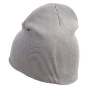 Cartoon Force Logo Embroidered 8 inch Acrylic Short Blank Beanie - Grey OSFM