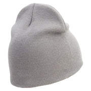 Cartoon Force Logo Embroidered 8 inch Acrylic Short Blank Beanie - Grey OSFM
