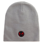 Cartoon Force Logo Embroidered 8 inch Acrylic Short Blank Beanie - Grey OSFM