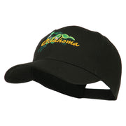 USA State Oklahoma Mistletoe Embroidered Low Profile Cap