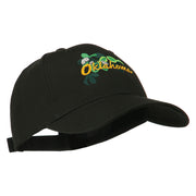 USA State Oklahoma Mistletoe Embroidered Low Profile Cap