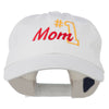 Number 1 Mom Embroidered Washed Cap