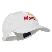 Number 1 Mom Embroidered Washed Cap