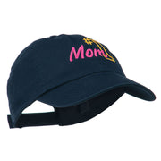 Number 1 Mom Embroidered Washed Cap