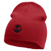 Cartoon Force Logo Embroidered 8 inch Acrylic Short Blank Beanie - Red OSFM