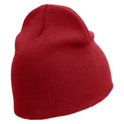 Cartoon Force Logo Embroidered 8 inch Acrylic Short Blank Beanie - Red OSFM