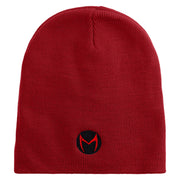 Cartoon Force Logo Embroidered 8 inch Acrylic Short Blank Beanie - Red OSFM