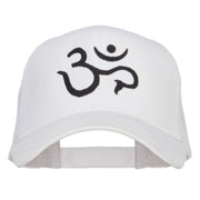 Hindu Om Symbol Embroidered Mesh Cap