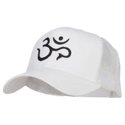 Hindu Om Symbol Embroidered Mesh Cap