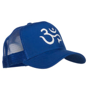 Hindu Om Symbol Embroidered Mesh Cap