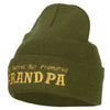 Not Retired Promoted Grandpa Embroidered Knitted Long Beanie