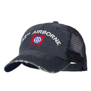 US Army 82nd Airborne Embroidered Low Profile Cotton Mesh Cap