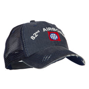 US Army 82nd Airborne Embroidered Low Profile Cotton Mesh Cap