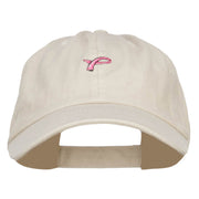 Mini Hot Pink Ribbon Embroidered Low Cap