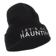 Let's Go Haunting Embroidered Long Beanie