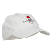 Santa Coming Town Embroidered Low Cap