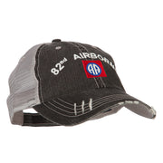 US Army 82nd Airborne Embroidered Low Profile Cotton Mesh Cap