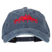 Boston Skyline Embroidered Washed Cotton Twill Cap