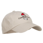 Santa Coming Town Embroidered Low Cap