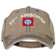 US Army 82nd Airborne Embroidered Low Profile Cotton Mesh Cap