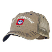 US Army 82nd Airborne Embroidered Low Profile Cotton Mesh Cap