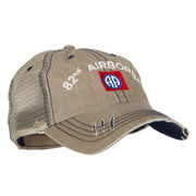 US Army 82nd Airborne Embroidered Low Profile Cotton Mesh Cap