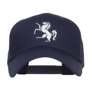 Horse Emblem Embroidered Low Profile Cap