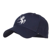 Horse Emblem Embroidered Low Profile Cap