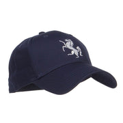 Horse Emblem Embroidered Low Profile Cap