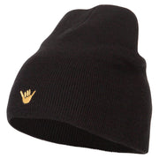 Mini Hang Loose Embroidered Short Beanie