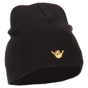 Mini Hang Loose Embroidered Short Beanie