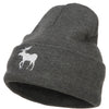 American Moose Embroidered Long Beanie