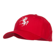 Horse Emblem Embroidered Low Profile Cap