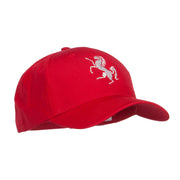 Horse Emblem Embroidered Low Profile Cap