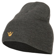 Mini Hang Loose Embroidered Short Beanie