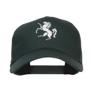 Horse Emblem Embroidered Low Profile Cap