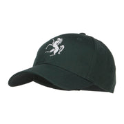 Horse Emblem Embroidered Low Profile Cap