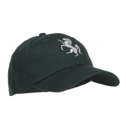 Horse Emblem Embroidered Low Profile Cap