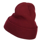 If The Broom Fits Embroidered Long Beanie