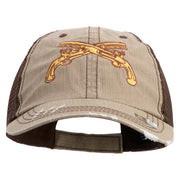 U.S. Army Military Police Insignia Embroidered Low Profile Special Cotton Mesh Cap - khaki-brown OSFM