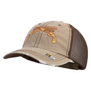 U.S. Army Military Police Insignia Embroidered Low Profile Special Cotton Mesh Cap - khaki-brown OSFM