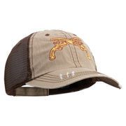 U.S. Army Military Police Insignia Embroidered Low Profile Special Cotton Mesh Cap - khaki-brown OSFM