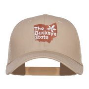 Ohio Buckeye State Embroidered Trucker Cap