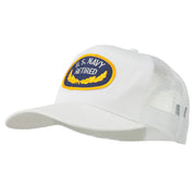 US Navy Retired Emblem Patched Mesh Cap