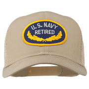 US Navy Retired Emblem Patched Mesh Cap