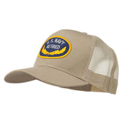 US Navy Retired Emblem Patched Mesh Cap