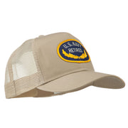 US Navy Retired Emblem Patched Mesh Cap