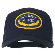 US Navy Retired Emblem Patched Mesh Cap