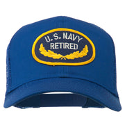 US Navy Retired Emblem Patched Mesh Cap