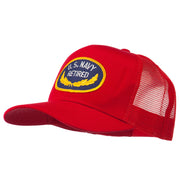 US Navy Retired Emblem Patched Mesh Cap